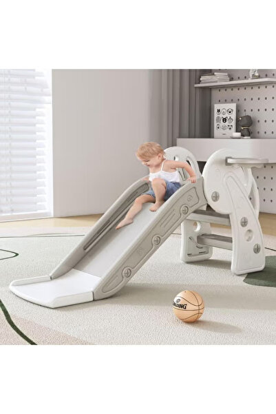 GGEROU Slide for Kids,Toddler Slide Climber with Basketball Hoop,Baby Playset...