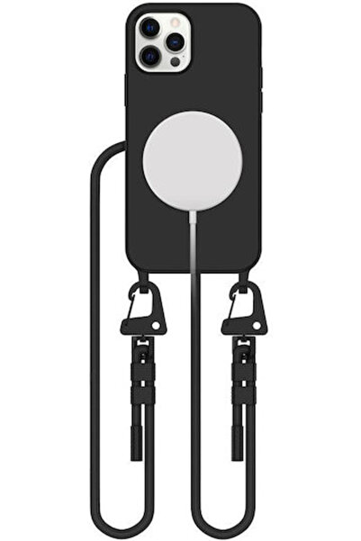 Tech-Protect Magnecklace Πίσω Κάλυμμα Σιλικόνης Μαύρο (iPhone 12 / 12 Pro)