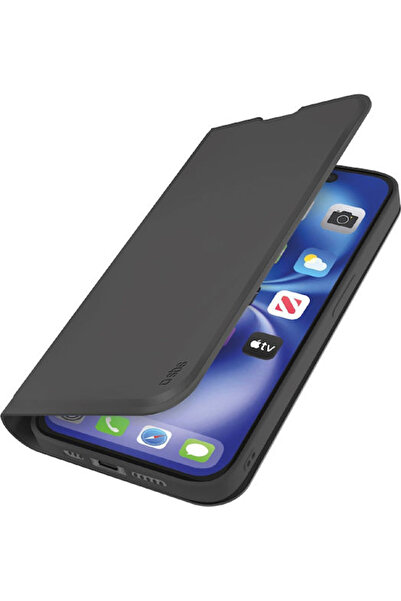 SBS Λείο Πορτοφόλι Σιλικόνης Μαύρο (iPhone 17e / 16e)