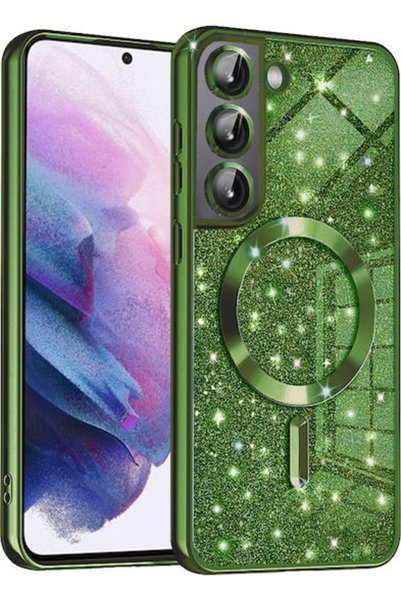 Techsuit Πολυτελές Γκλίτερ Magsafe Samsung Galaxy S21 5G Βαθύ Πράσινο