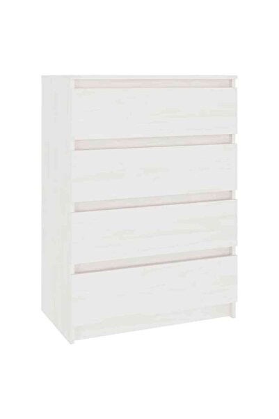 vidaxl Dulap lateral, alb, 60x36x84 cm, lemn masiv de pin