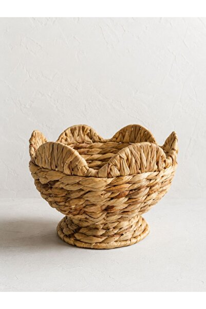 LEONEV Wicker Fruit Bowl with Legs 24X17 cm