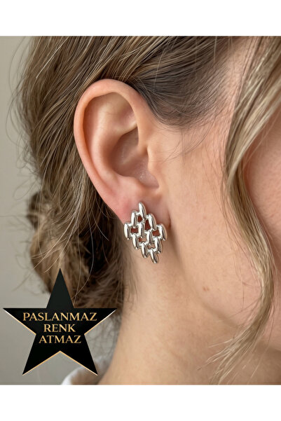 stainless steell 316L Steel Silver Plated Women's Drop Earrings