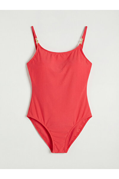 LC Waikiki Vizyon New Season Removable Padded Metal Accessory Women's Swimsuit