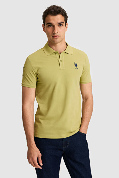 U.S. Polo Assn. Erkek Lila Slim Fit Polo Yaka Basic Tişört 50326920-VR016