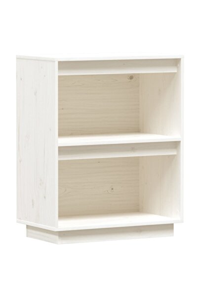 vidaxl Dulap consolă, alb, 60x34x75 cm, lemn masiv de pin