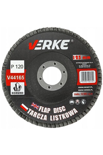 VERKE Disc abraziv de 125mm P120 pentru metal și lemn V44165