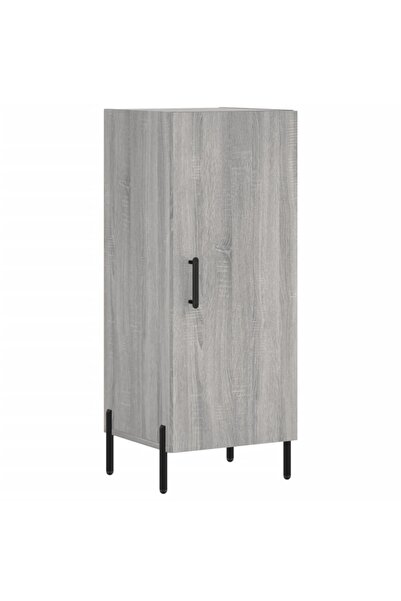 vidaxl Servantă, gri sonoma, 34,5x34x90 cm, lemn compozit
