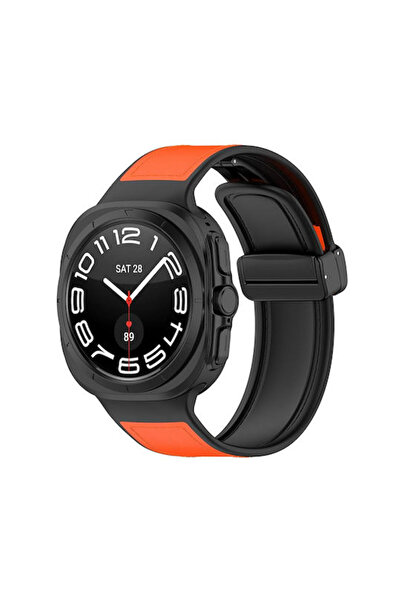 OEM Δερμάτινο Λουράκι Μαγνητικό Κούμπωμα Samsung Galaxy Watch Ultra 47mm Πορτ...