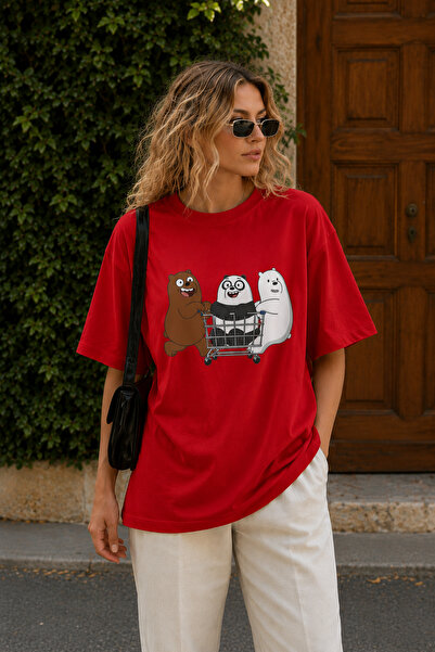 ArtYus Tricou oversize unisex cu imprimeu cu personaje drăguțe de ursuleți – ...