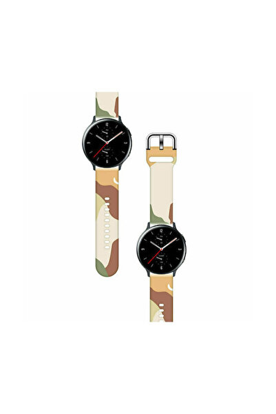 Hurtel Moro Λουράκι Σιλικόνης Μαύρο Καμουφλάζ (16) (Galaxy Watch 42mm)