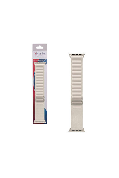 Other Volte-Tel Υφασμάτινο Λουράκι Λευκό (Apple Watch 38/40/41/42mm)