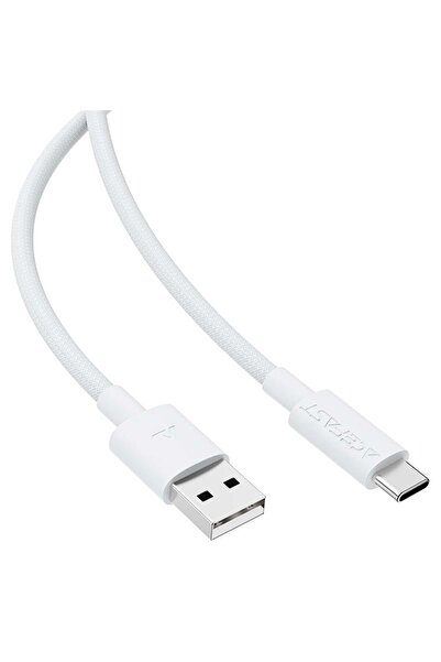 Acefast C18-04 USB-A to USB-C Fast Charging Cable - White Nylon