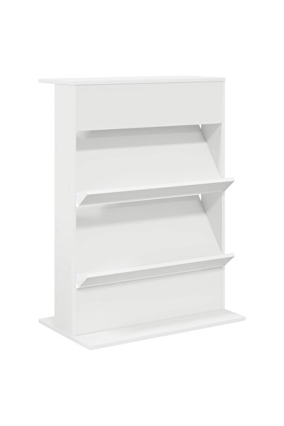vidaxl Raft pentru reviste cu raft Alb 70 x 41 x 96 cm Lemn compozit