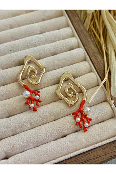auroras.accessories Mercan İnci Küpe