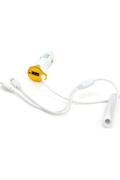 AMIO Φορτιστής αυτοκινήτου 2.1A με μία θύρα: 1xUSB με καλώδιο Lightning / Mic...