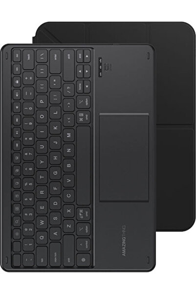 Amazingthing Μίνιμαλ Θήκη Keylite Combo για Πληκτρολόγιο iPad 11 " 2025 Μαύρο
