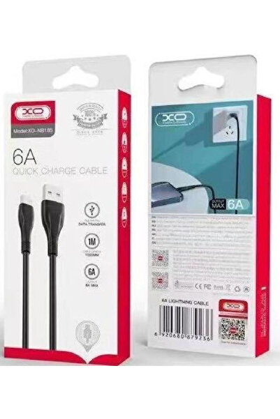 Xo NB185 Καλώδιο USB-A σε Lightning Μαύρο 1μ