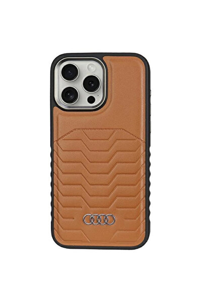 Audi Husă Magsafe pentru iPhone 15 Pro 6.1, din piele sintetică, rigidă