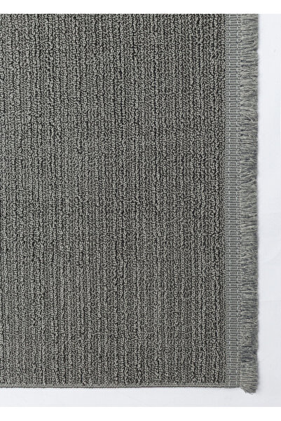 Akbel Halı MONO LOOP 03 Antrasit XW Bukleli Sisal Dokuma Yıkanabilir Kaymaz T...