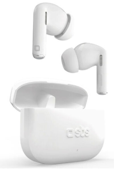 SBS Spike Twin Ενδοωτικά Ακουστικά Bluetooth Handsfree με Θήκη Φόρτισης Λευκά