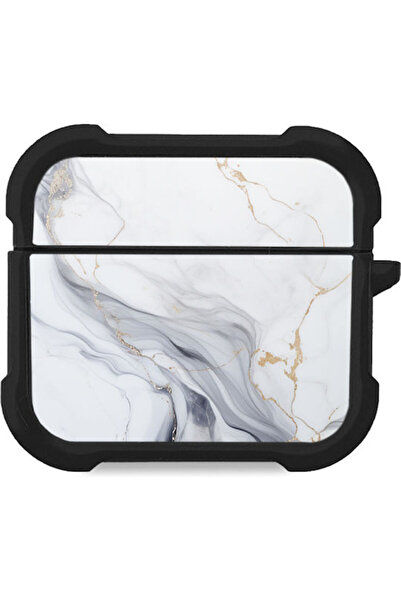 Other Θήκη Σιλικόνης Σειράς Sonique Marble σε λευκό χρώμα για Apple AirPods 3