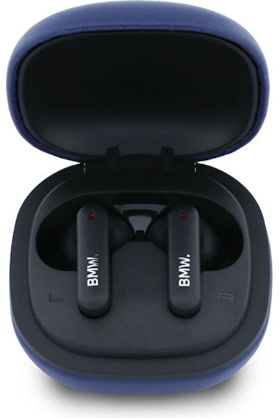 BMW Δερμάτινα ενδοωτικά ακουστικά Bluetooth handsfree με μεταλλικό λογότυπο κ...