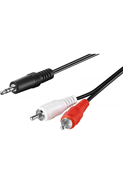 goobay Καλώδιο ήχου αρσενικό 3.5mm σε 2x RCA αρσενικό, Μαύρο, 0.5μ, με επιχρυ...