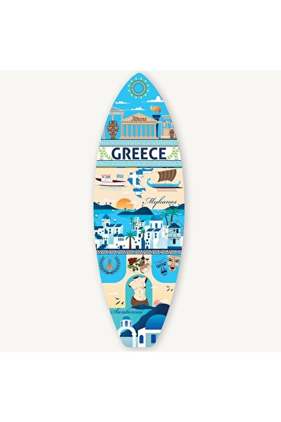 "GREECE" Dekoratif Sörf Tahtası
