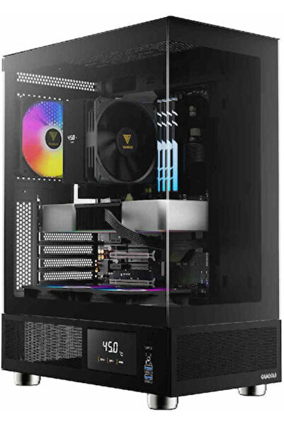 gamdias Atlas E1 Gaming Midi Tower Θήκη Υπολογιστή με Πλαϊνό Παράθυρο Μαύρο