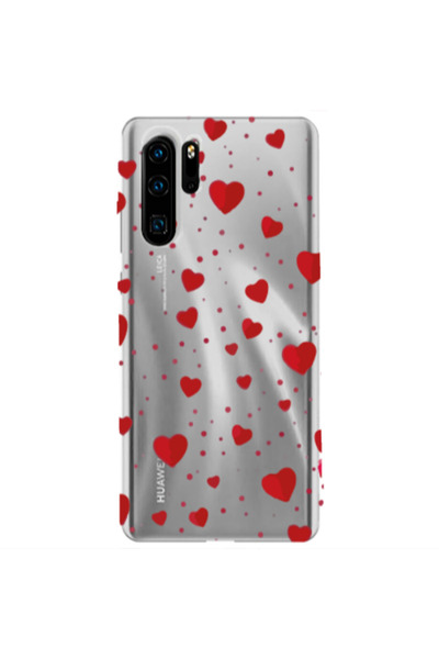 Other Huawei P30 Pro Dot hearts Transparent Silicone TPU Θήκη