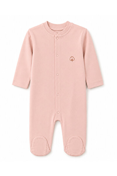 FYB Baby Sleep and Play Romper with Booties and Snap Fasteners, 100% Cotton