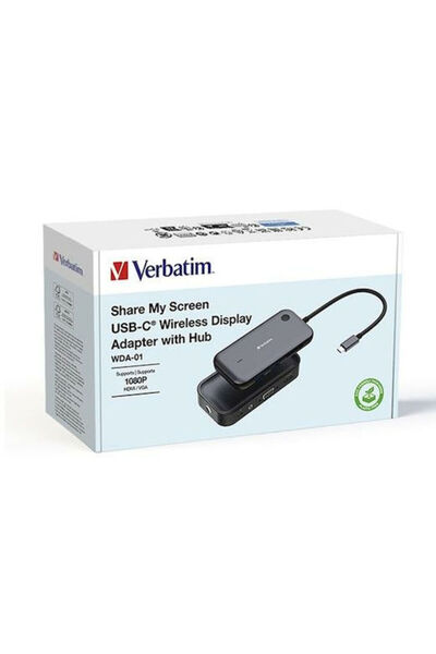 Verbatim Σταθμός Σύνδεσης USB-C 1080p με HDMI και PD, Μαύρο, για Κοινή Χρήση ...