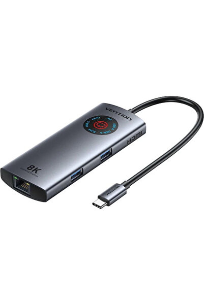 Vention Σταθμός σύνδεσης USB-C με HDMI 4K PD Ethernet Γκρι (TQZHB)