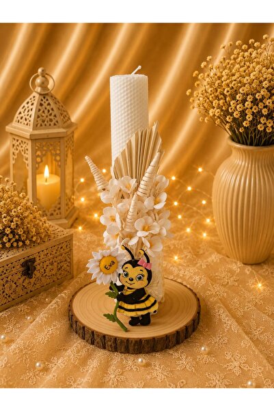 BUTERFLYMODEM Lumânare de Botez Honey Bee