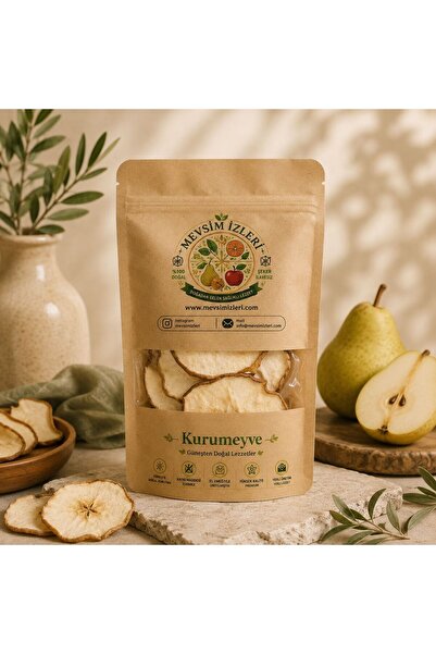mevsim izleri Kuru Armut 50gr | %100 Doğal, Şekersiz, Lif Kaynağı Atıştırmalık