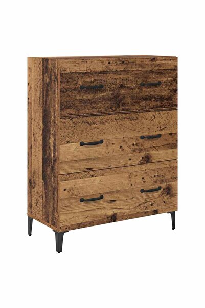 vidaxl Bufet Lemn vechi 69,5 x 34 x 90 cm Lemn Ingineresc și Fier