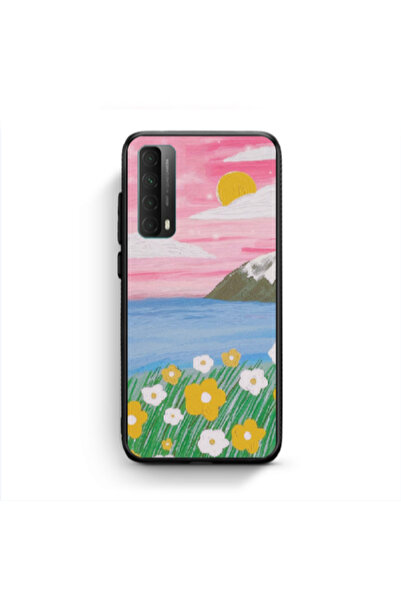 Other Huawei P Smart 2021 Sun and Flowers Black Glossy Θήκη