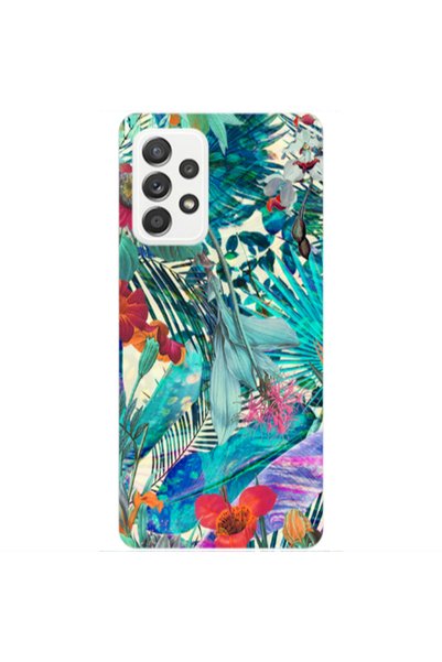 Other Samsung A52 Blue laves tropical Transparent Silicone TPU Θήκη