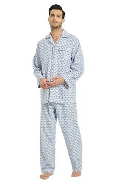 Global - Men's Classic Pajamas, Canvas, Set, Gray Plaid, Light Gray