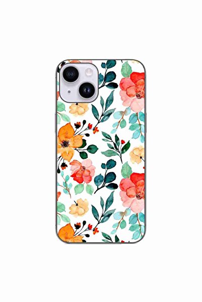 OEM Case compatible with Apple iPhone 14 Silicone Gel Tpu Pattern Painted Flo...