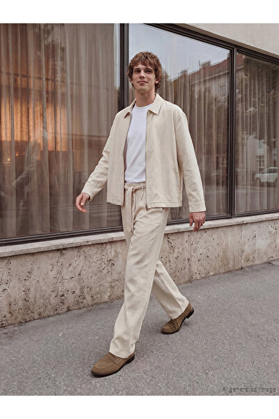 LC Waikiki Nevavm Regular Fit Linen Look Men's Trousers with a Difference