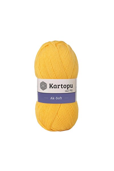 Kartopu Aksoft Canlı Sarı El Örgü Ipliği K307