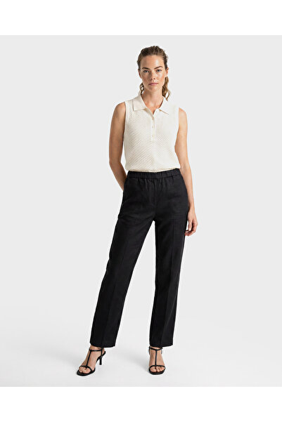 Gant Kadın Siyah Relaxed Fit Pantolon