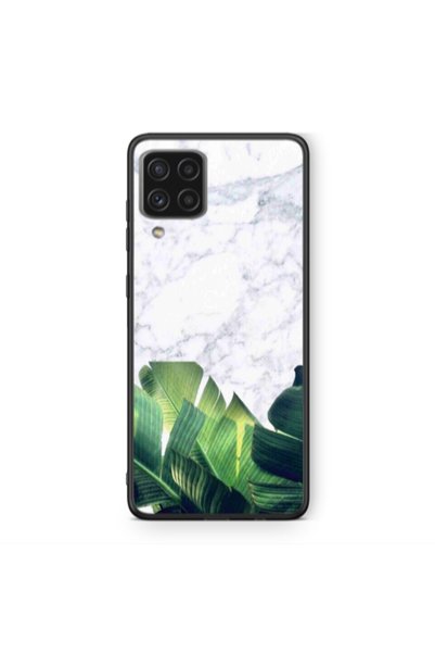 Other Samsung A22 4G Marble Laves Black Glossy Θήκη