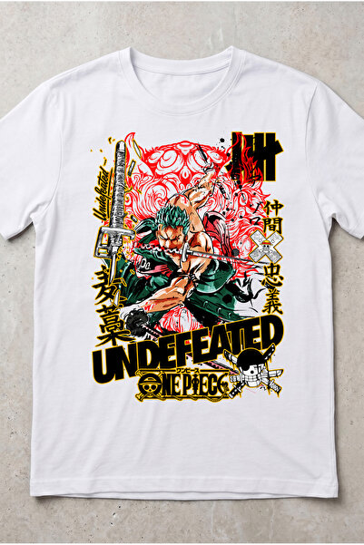 Silkensoul تي شيرت One Piece Zoro بتصميم ثلاثي السيوف ذو مقاس قياسي للجنسين