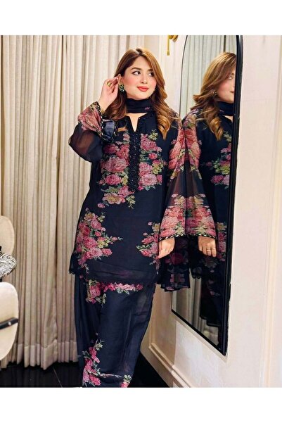 Generic Women's Faux Georgette Salwar Suit Set
