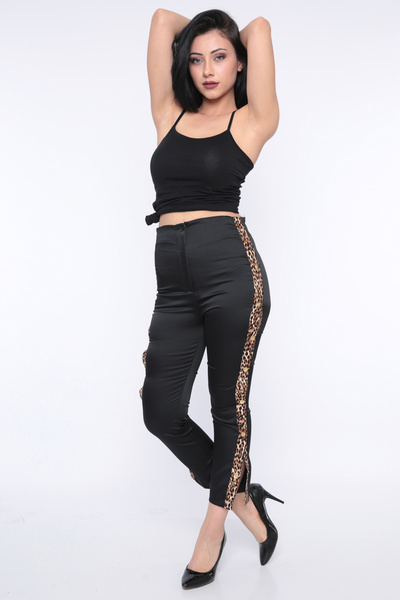 FIRST STYLE Women's Black Turkish Trousers