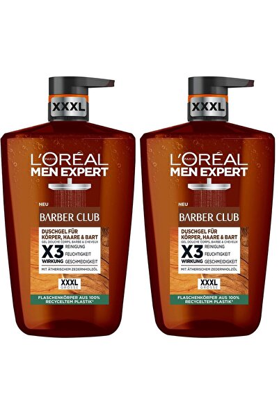 L'Oreal Paris Barber Club Shower Gel and Shampoo, Contains Woody Fragrance an...