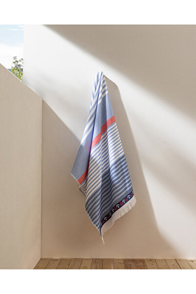 Madame Coco Noah Cotton Beach Towel - Blue/Navy Blue - 70X150 cm